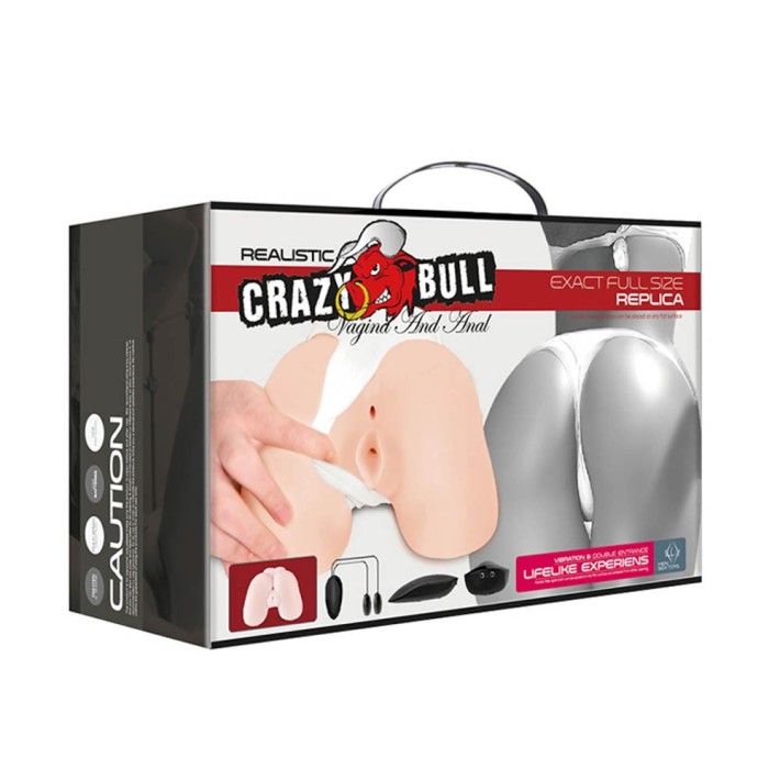 Masturbator 2-in-1 Cu Vibratii Crazy Bull Vagina And Anal 11