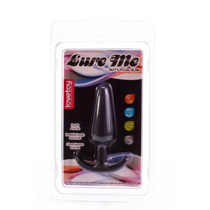 Dop Anal Clasic Lure Me, Negru, 11 Cm 2
