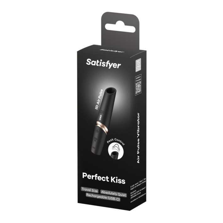 Stimulator Clitoridian Cu Air Pulse Perfect Kiss, Negru 7