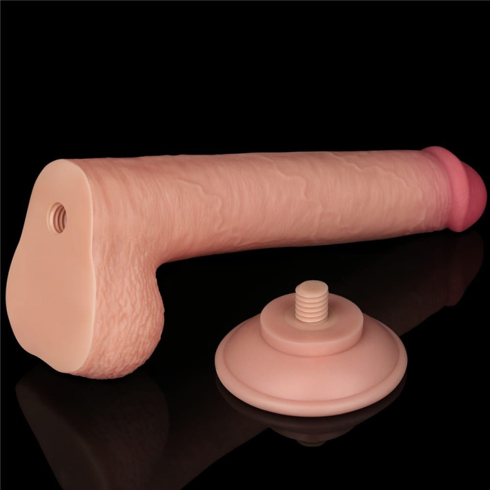Dildo Realistic Sliding Skin Dual Layer, Natural, 22.5 Cm 2
