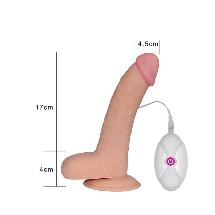 Vibrator Realistic The Ultra Soft Dude, Natural, 21 Cm 3