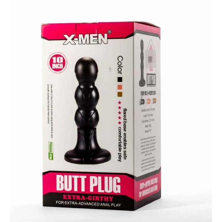 Dop Anal Extra Girthy V, Negru, 25 Cm 8