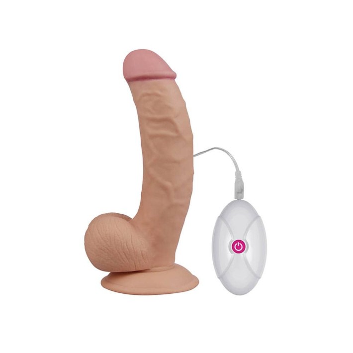 Vibrator Realistic The Ultra Soft Dude Flesh, 20 Cm 3