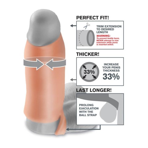 Pipedream - Fantasy XTensions, Extensie/manson Penis Real Feel Enhancer Xl, Natural, 17.8 Cm, pasiune.ro