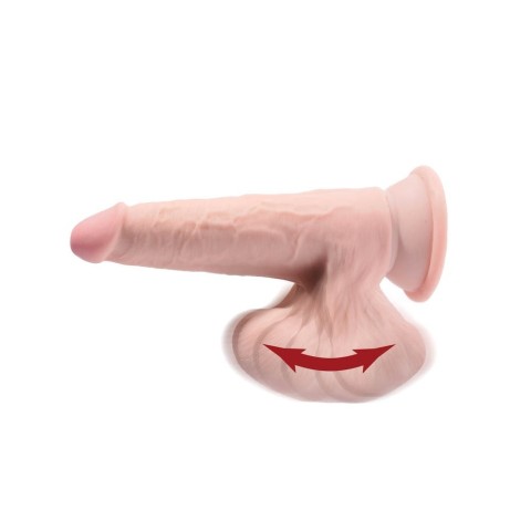 Pipedream - King Cock, Dildo Clasic Cu Balans Testicule King Cock Triple Density, Natural, 22.8 Cm, pasiune.ro