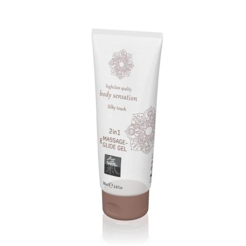 Shiatsu, Lubrifiant + Gel Pentru Masaj Body Sensation Silky Touch, 200 Ml, pasiune.ro