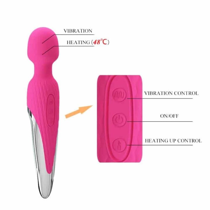 Vibrator Bagheta Cu Functie Incalzire Antony, Roz, 26 Cm 9