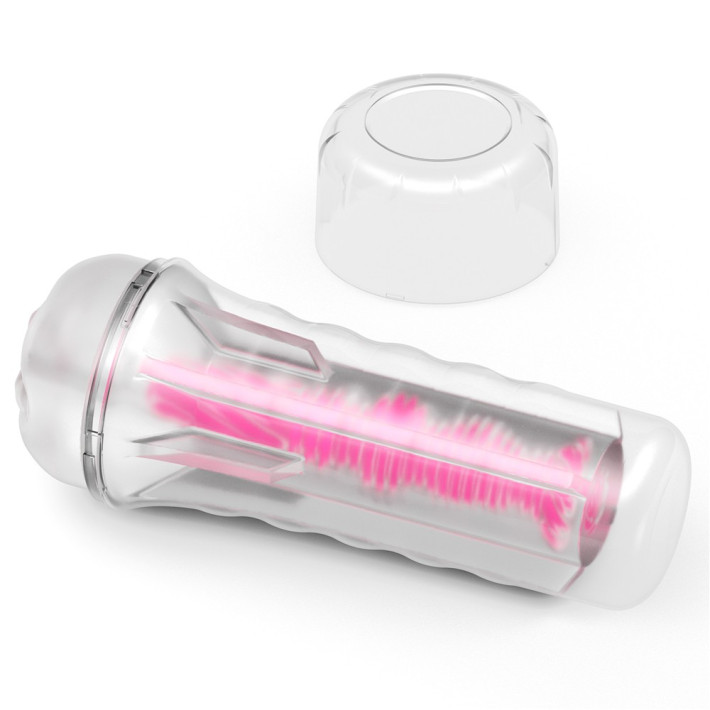 Masturbator Fantezie Fosforescent Lumino Play, Roz, 21.5 Cm 12