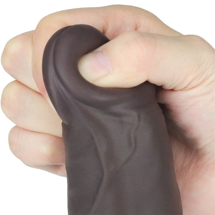 Vibrator Realistic Cu Rotatii Dual Layered Silicone Rotator, Brun, 20.5 Cm 5