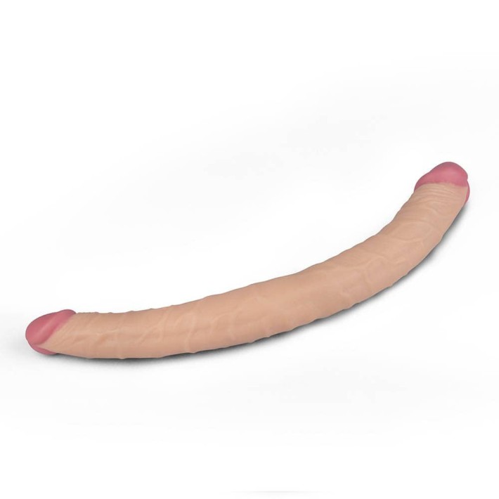 Dildo Realistic Dubla Penetrare Ladykiller, Natural, 35.5 Cm 3