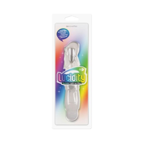 ou, Vibrator Lucidity: Twinkle Light-up Vibe, Transparent, 19 Cm, pasiune.ro