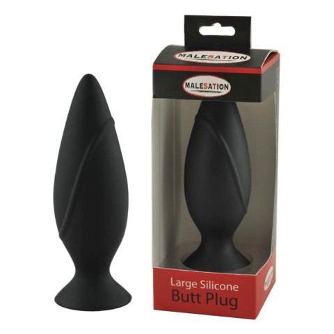 Malesation, Dop Anal Silicon, Negru, 12 Cm, pasiune.ro