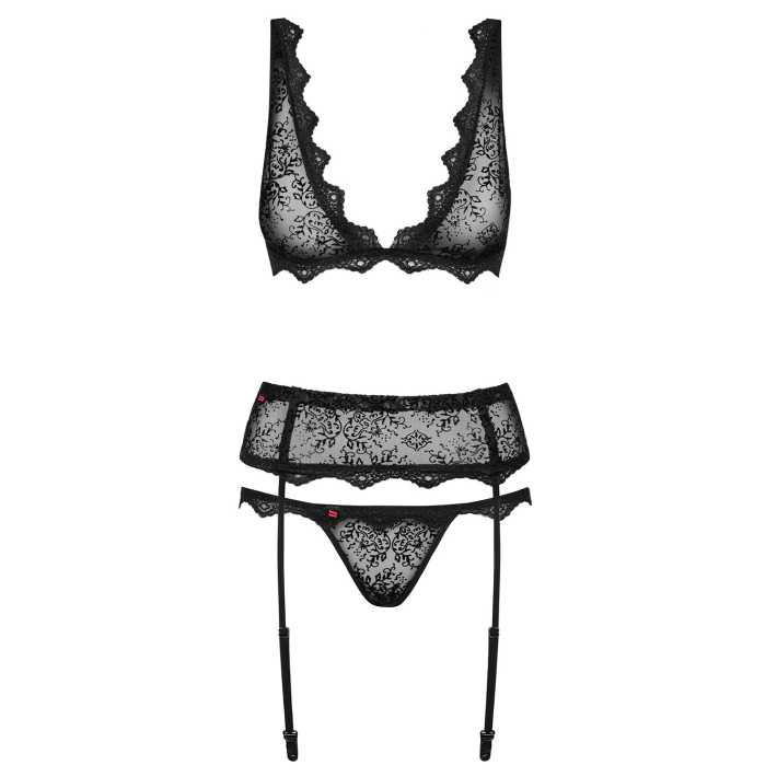 Set Lenjerie Sexy Cu Dantela Emperita L/xl, S-m 5