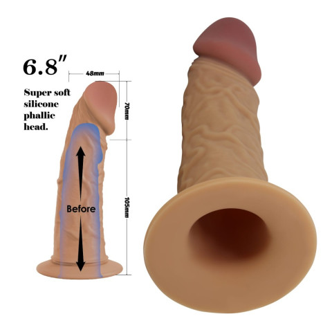 Jucarii Pentru Cupluri, Strap-on Cu Vibratii Draven, Brun, 17.5 Cm, pasiune.ro