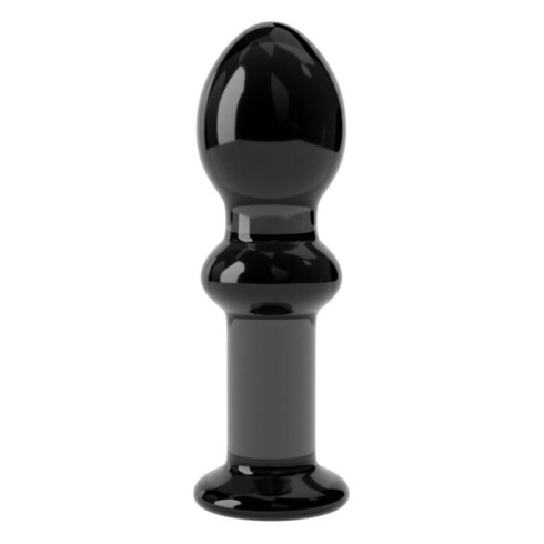 dop, Dop Anal Din Sticla Borosilicata Glass Romance, Negru, 11.5 Cm, pasiune.ro