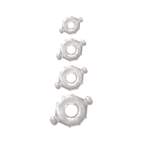 inele, Set 4 Inele Penis Renegade Vitality Rings, Transparent, pasiune.ro