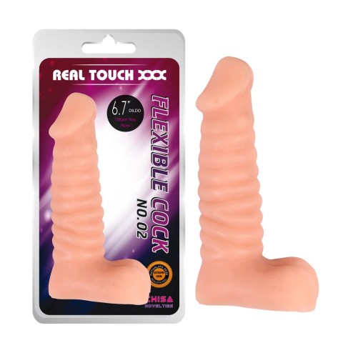 Chisa Novelties, Dildo Clasic Flexibil Real Touch Xxx Cock No.02, Natural, 17 Cm, pasiune.ro