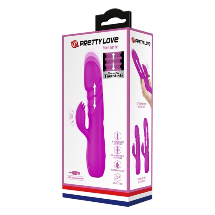 Vibrator Rabbit Melanie, Violet, 20 Cm 6