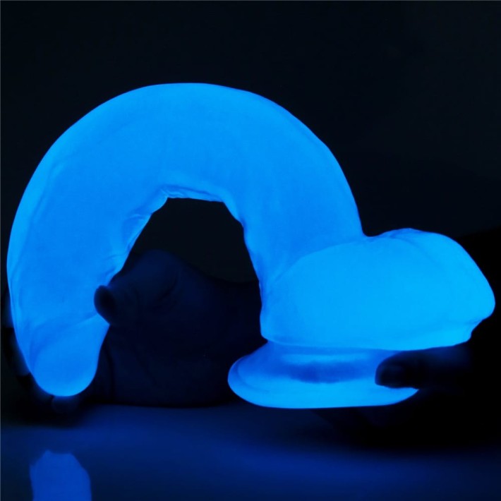 Dildo Clasic Fosforescent Lumino Play, Alb, 25 Cm 4
