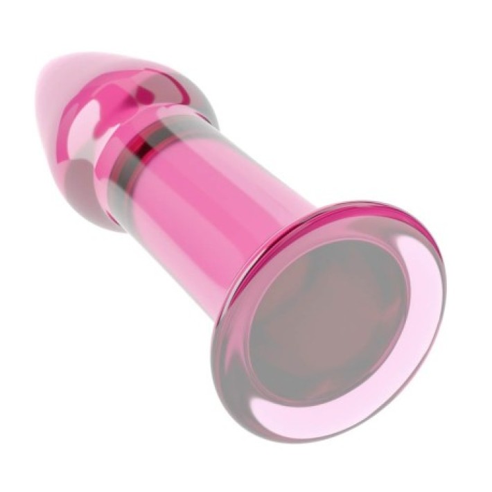 Dop Anal Din Sticla Borosilicata Glass Romance, Roz, 12 Cm 6