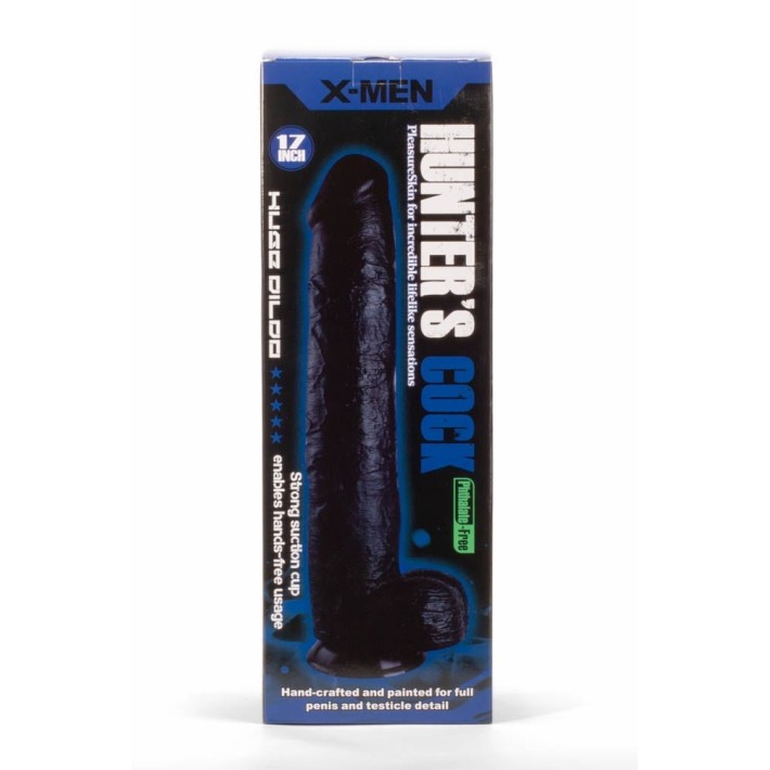 Dildo Realistic Hunters Cock, Negru, 43 Cm 4
