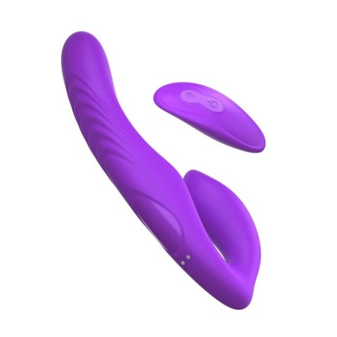 Strap On Dublu, Vibrator Strap-on Ultimate Strapless, Lila, pasiune.ro