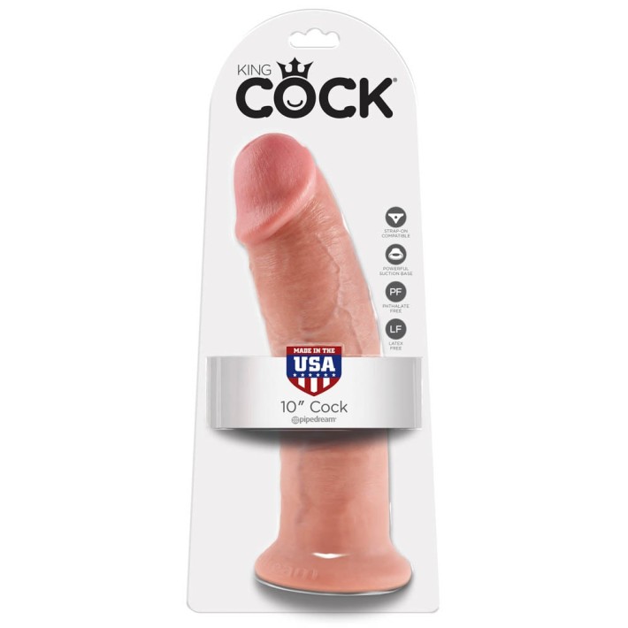 Dildo Realistic Cu Ventuza King Cock, Natural, 25.4 Cm 7
