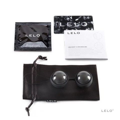gel, Bile Vaginale Kegel Lelo Luna, Negru, 2 Buc., pasiune.ro