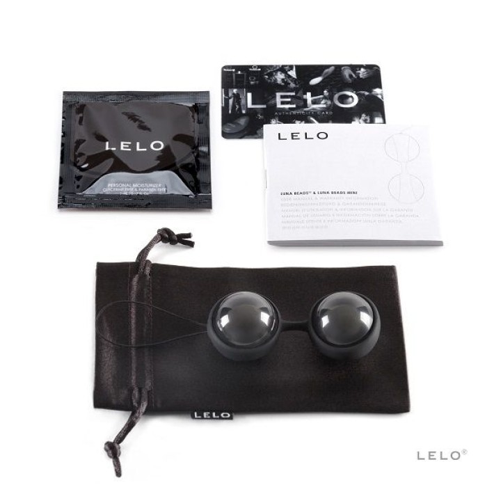 Bile Vaginale Kegel Lelo Luna, Negru, 2 Buc. 2