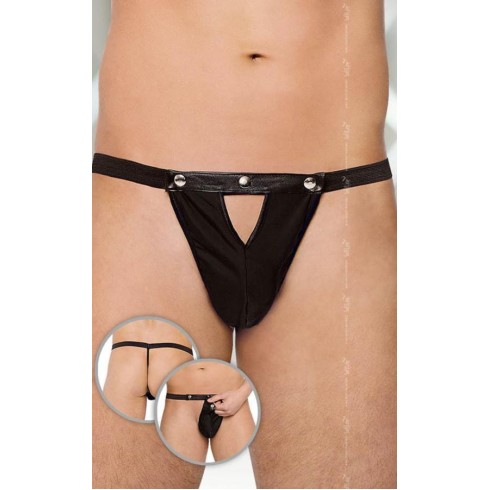 soft, Chiloti String Cu Capse, Negru, S/l, pasiune.ro