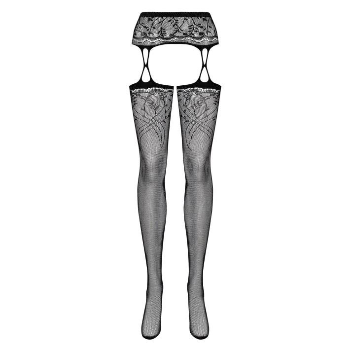 Garter Stockings S206 Black  S/m/l S/m/l 5