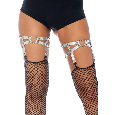 heart, Heart Garter Iridescent, Silver, O/s, pasiune.ro