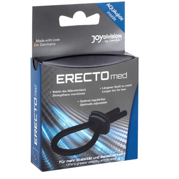 Inel Penis Ajustabil Erectomed, Negru 3