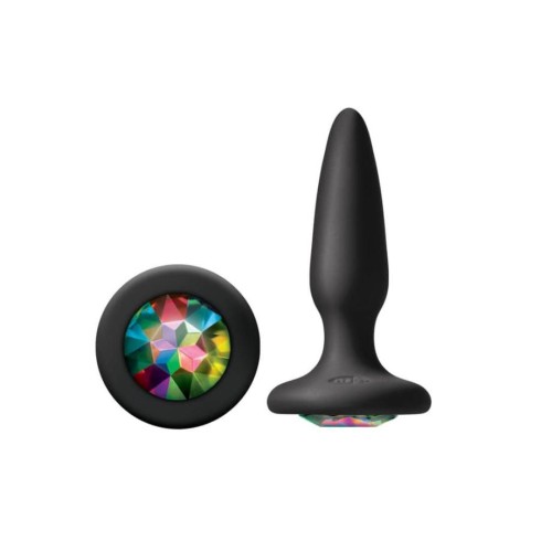 mini, Dop Anal Cu Bijuterie Glams Mini Rainbow Gem, 8.5 Cm, pasiune.ro