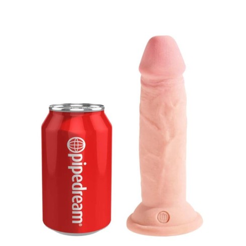 dildo, Dildo Clasic Cu Ventuza King Cock Triple Density, Natural, 15 Cm, pasiune.ro