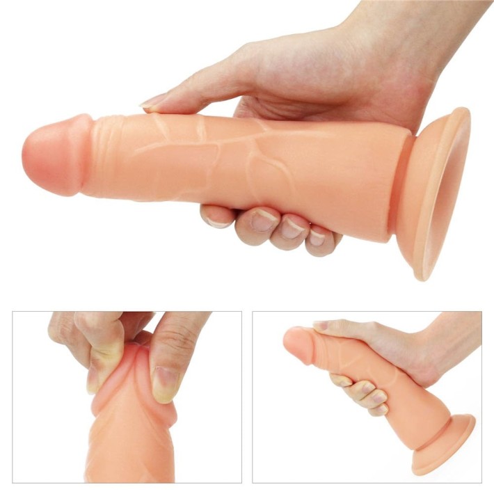 Set Ham Strap-on Si Dildo Easy Strapon, Natural, 19 Cm 3