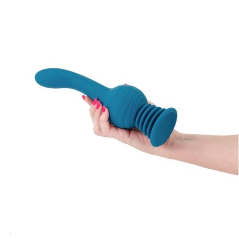 extra, Vibrator Special Extra Puternic Cu Functie Rotatie Revolution Earthquake, Albastru, 24 Cm, pasiune.ro
