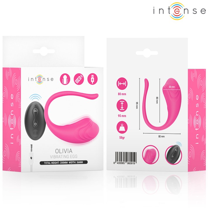 Ou Vibrator Olivia Intense Roz Cu Telecomanda 4