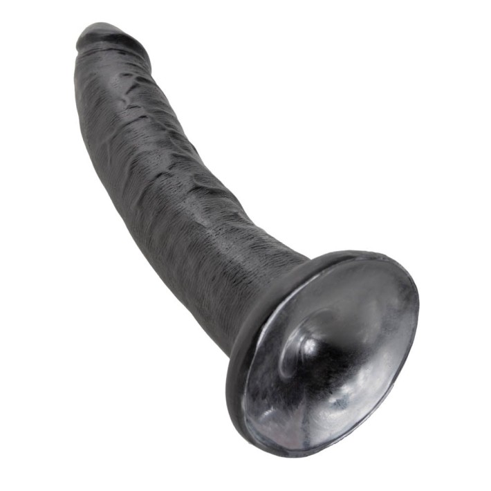 Dildo Clasic Cu Ventuza King Cock, Negru, 17.5 Cm 5