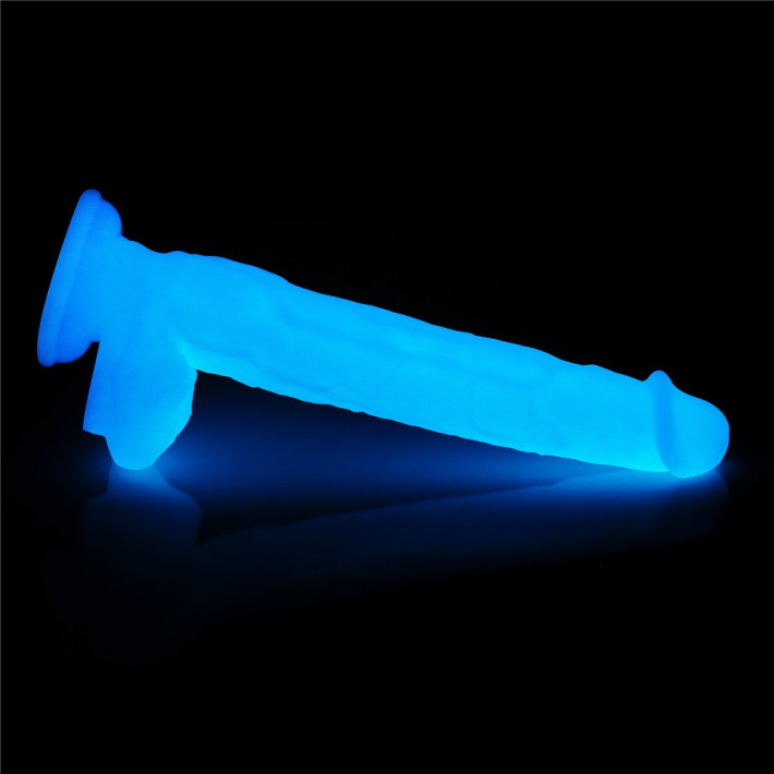 Dildo Fosforescent Lumino Play, Alb, 26 Cm 10