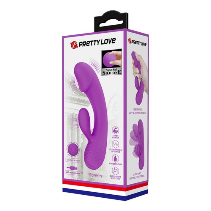 Vibrator Rabbit Doreen, Mov, 17.5 Cm 4