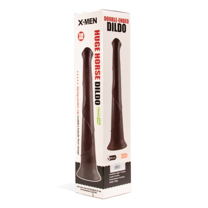 Dildo Clasic Huge Horse Dildo, Negru, 48 Cm 2