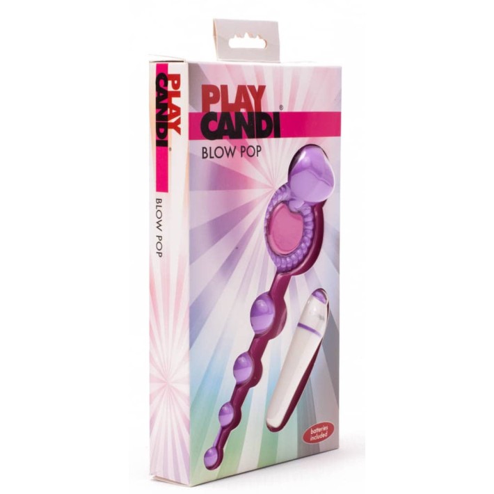 Inel Penis Cu Dop Anal Si Vibratii Play Candi Blow Pop 4