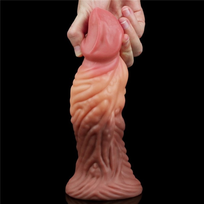 Dildo Clasic Dual-layered Platinum Silicone Plug, Natural, 17.8 Cm 2