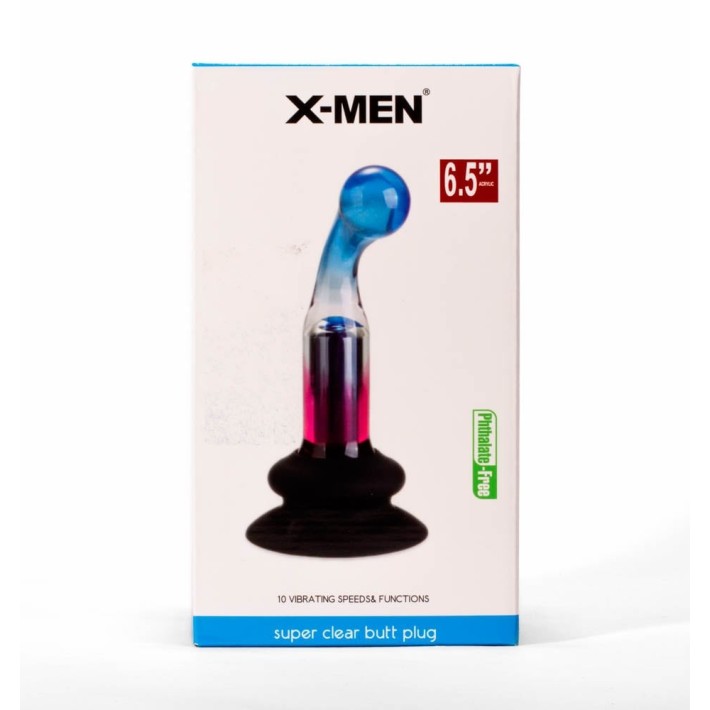 Dop Anal Cu Vibratii, Albastru + Rosu, 14 Cm 7
