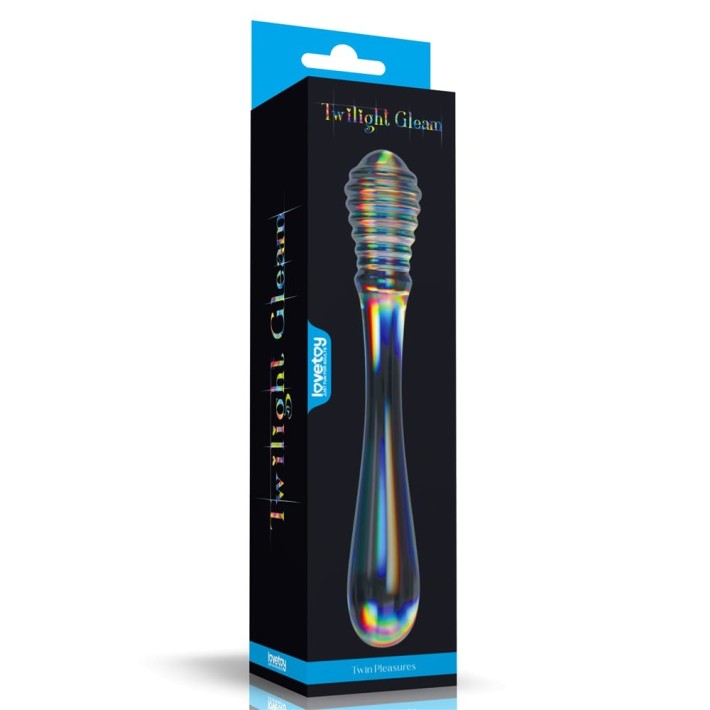 Dildo Sticla Twilight Gleam Glass Dildo- Twin Pleasures, Transparent, 20.5 Cm 8