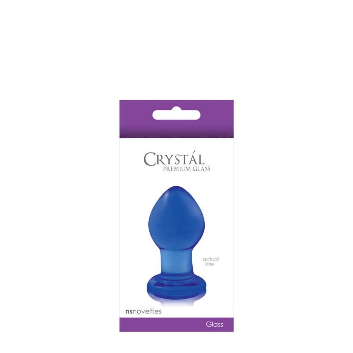 Dop Anal Crystal - Small - Albastru (6 Cm) 2
