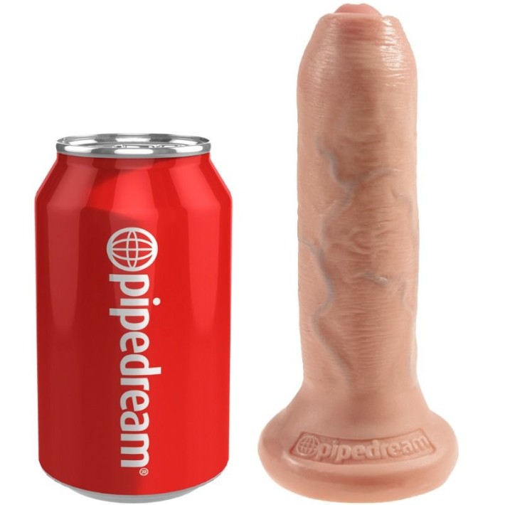 Dildo Clasic Cu Ventuza King Cock Necircumcis, Natural, 15 Cm 3