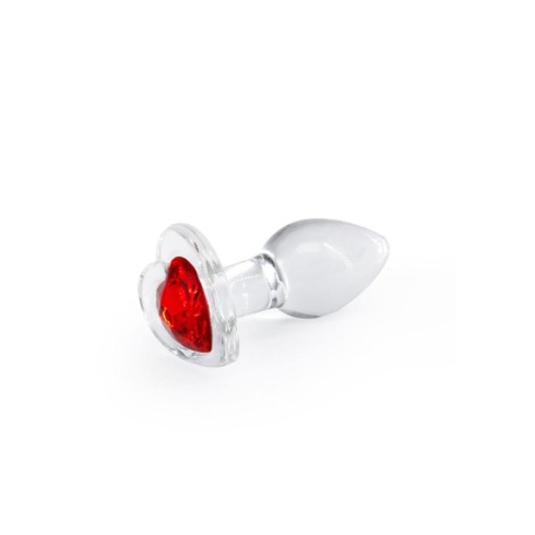 heart, Dop Anal Crystal Desires Cu Inima Rosie S, pasiune.ro