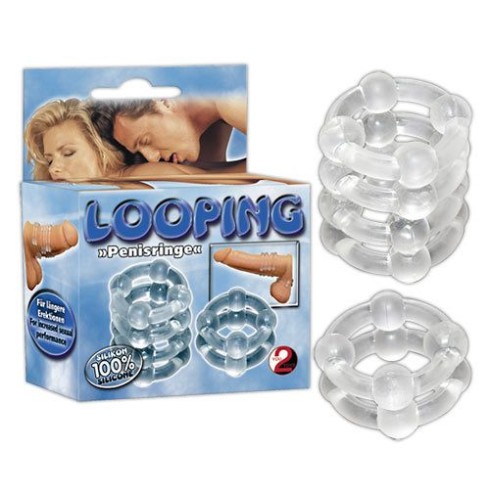 set, Set 2 Inele Penis, Transparent, pasiune.ro